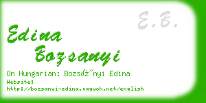 edina bozsanyi business card